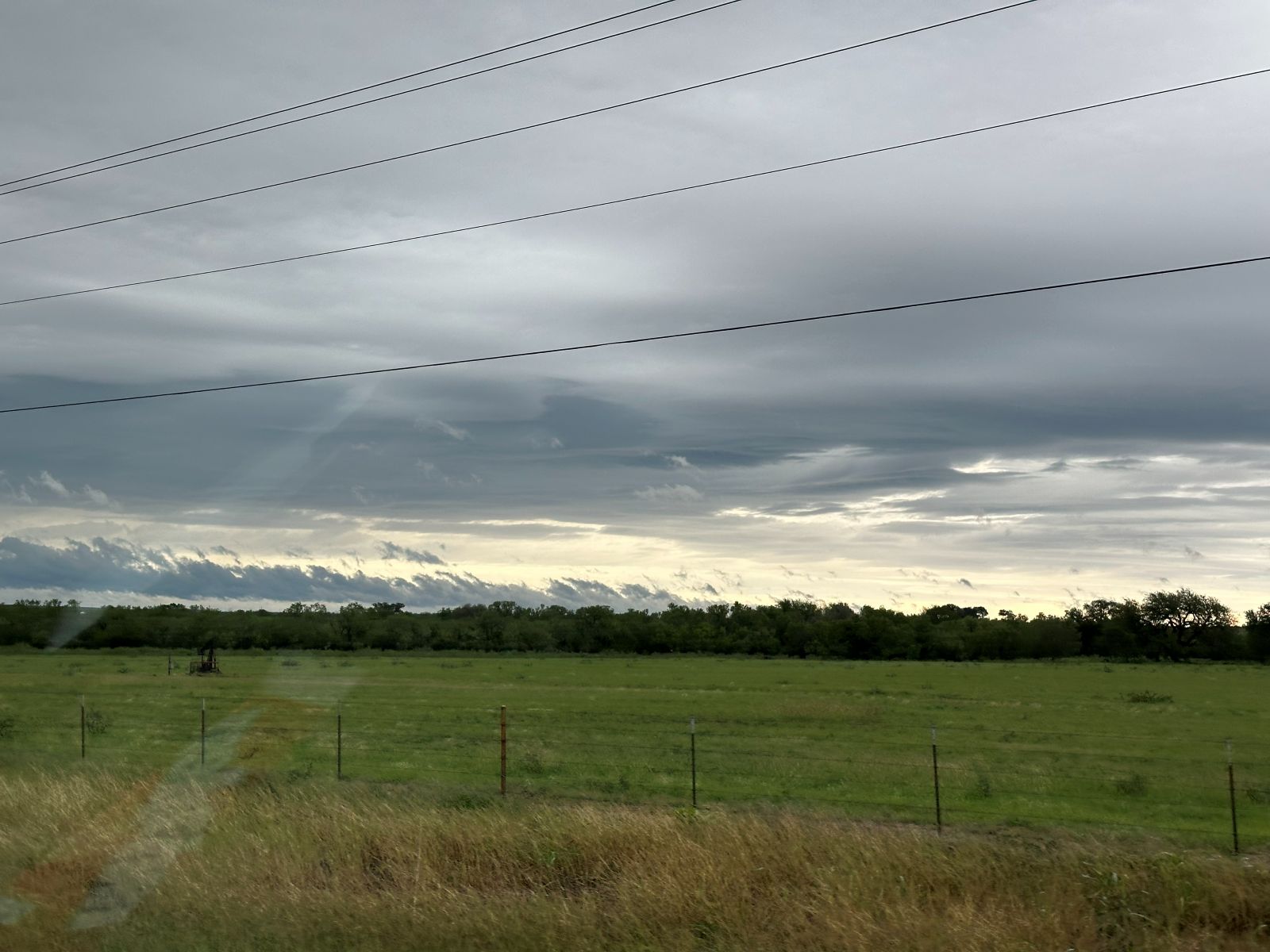Clouds southeast of Hondo, TX at 10:57 AM.