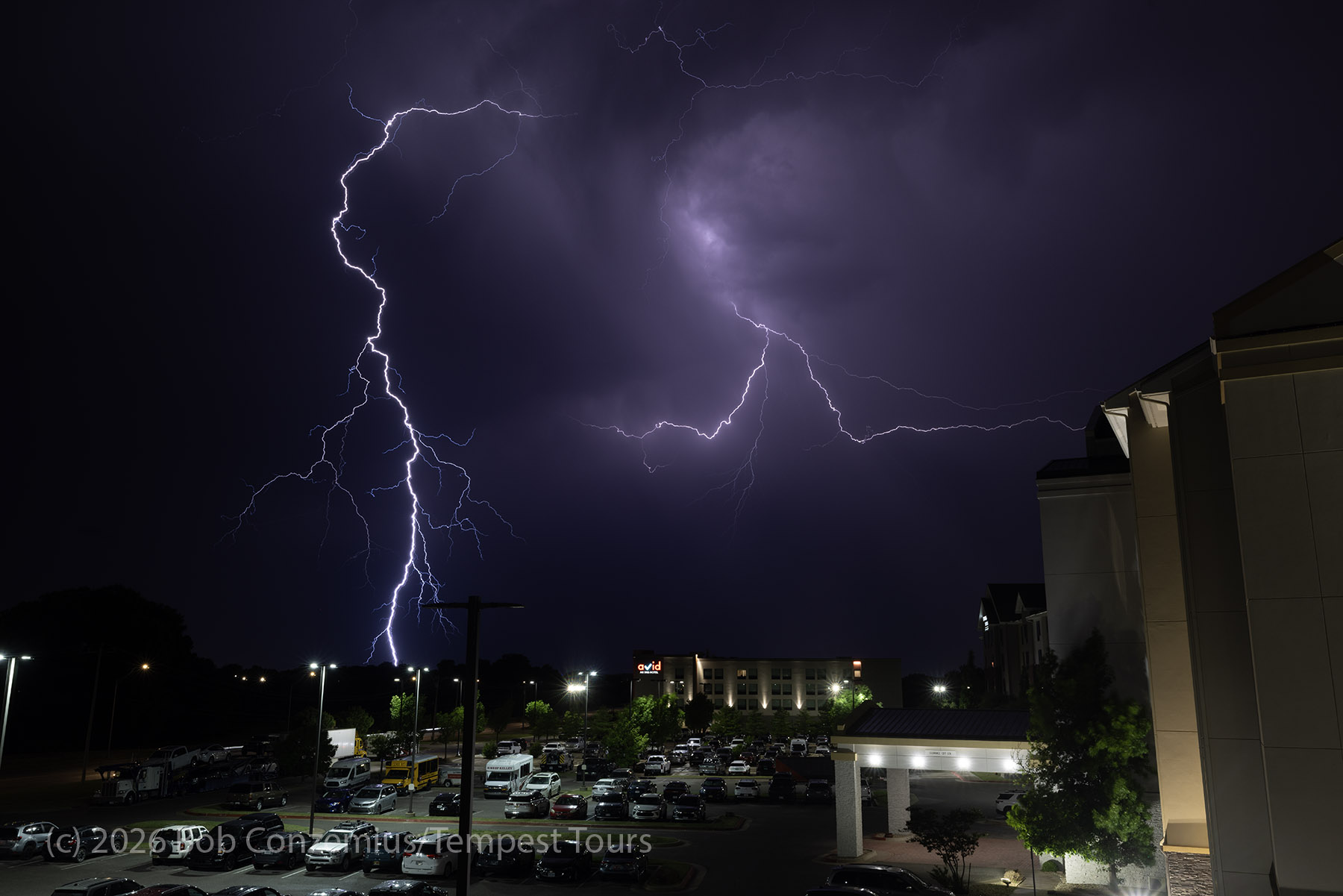 Lightning around 9:30 PM in Oklahoma City.