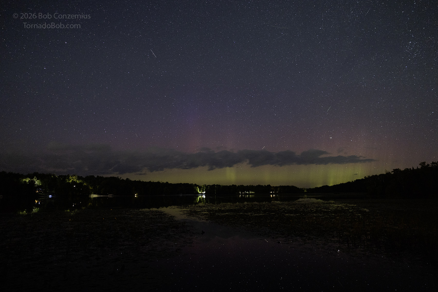 Auroras over Prairie Lake.