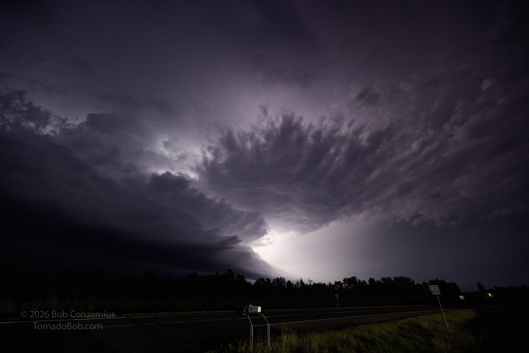 Nighttime storm